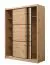 Armadio scorrevole Panevo 02 | Rovere Artisan | 6 scomparti | 1 barra appendiabiti | 215,5x166x60 cm