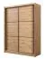 Armadio scorrevole Panevo 02 | Rovere Artisan | 6 scomparti | 1 barra appendiabiti | 215,5x166x60 cm