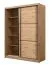 Armadio scorrevole Panevo 02 | Rovere Artisan | 6 scomparti | 1 barra appendiabiti | 215,5x166x60 cm