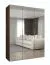 Armadio ad ante battenti "Korab" 201, color noce, maniglie: oro, 3 ante a specchio, 2 scomparti, 2 barre appendiabiti, Sistema "Soft-Close", larghezza: 1,5 m