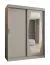 Armadio scorrevole Musala 12 | Cashmere | 1,5 m larghezza | Specchio integrato | 5 scomparti | 2 barre appendiabiti | Guide in alluminio