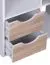 Scaffale versatile, colore: bianco / rovere Sonoma - Dimensioni: 120 x 60 x 29 cm (A x L x P), con 2 cassetti e scomparto per l'anta