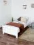 Letto singolo 68, pino massello, bianco, incl. rete a doghe - 90 x 200 cm