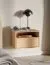 Comodino sospeso "Hampshire" 08, color rovere Mavelie, 1 cassetto, 1 vano a giorno, funzione "push-to-open", Sistema "Soft-Close", 45 x 33 x 30 cm