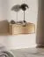 Comodino sospeso "Hampshire" 09, color rovere Mavelie, 1 cassetto, Sistema "Soft-Close", 45 x 33 x 18 cm