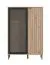 Set soggiorno completo 6 pezzi | Rovere Artisan e nero | Vetrine, mobile TV, mensola, cassettiera, tavolino | Finitura ABS