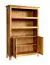 Libreria grande a due ante | Rovere massiccio oliato naturale | 204 x 133 x 48 cm | 5 vani | Floresta 13