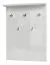 Appendiabiti Garim 56 bianco lucido | 100 x 76 x 17 cm | 5 ganci e ripiano | Design moderno