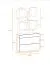Elegante parete attrezzata con cassettiera Pollestad 05, colore: rovere Wotan / bianco - dimensioni: 190 x 100 x 30 cm (A x L x P), con due specchi