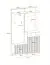 Armadio ingresso Ringerike 03 | Antracite e rovere Artisan | 203 x 120 x 32 cm | Con specchio