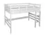 Letto a soppalco "Easy Premium Line" K23/n, legno massiccio di faggio, laccato bianco, divisibile - base materasso: 120 x 190 cm