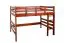Letto a soppalco 120 x 200 cm "Easy Premium Line" K23/n, legno massiccio di faggio laccato color ciliegio, divisibile