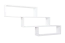 Mensola a muro in pino massello laccato bianco | Junco 280 | 85 x 180 x 20 cm | Design moderno