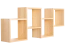 Mensola a muro in pino massello naturale Junco 288 | 50 x 130 x 20 cm | Design moderno e ampio spazio