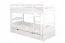 Letto a castello Easy Premium Line K18/n | Faggio massello bianco | 90 x 200 cm | 2 cassetti | Divisibile