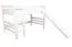 Letto a castello grande con scivolo 140 x 190 cm | Faggio massello laccato bianco | Divisibile | Easy Premium Line K32/n