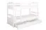 Letto a castello divisibile K21/n | Faggio massello bianco | 90 x 200 cm | 2 cassetti e pannelli laterali
