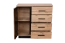 Cassettiera Trevalli 5 cassetti | Rovere e nero | 88 x 90 x 40 cm | Design moderno e versatile