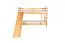 Letto a castello con scivolo 80 x 200 cm | faggio massello naturale laccato | divisibile in due letti singoli | Easy Premium Line K26/n