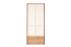 Armadio battente Gataivai 43 | Beige lucido e noce | 224 x 92 x 56 cm | Design moderno e capiente
