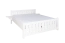 Letto matrimoniale moderno bianco in legno massiccio di faggio 106, rete a doghe inclusa, superficie di riposo 160 x 200 cm, comodo letto per ospiti, ottima stabilità, durevole e robusto