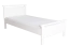 Letto singolo "70", pino massiccio, bianco, incl. rete a doghe, 100 x 200 cm