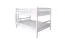 Letto a castello 140 x 190 cm per adulti "Easy Premium Line" K24/n, testiera e pediera dritte, legno di faggio massiccio, laccato bianco, divisibile