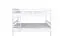 Letto a castello 140 x 190 cm per adulti "Easy Premium Line" K24/n, testiera e pediera dritte, legno di faggio massiccio, laccato bianco, divisibile