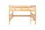 Letto a soppalco 160 x 200 cm per adulti "Easy Premium Line" K23/n, legno massiccio di faggio laccato naturale, divisibile