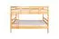 Letto a castello 140 x 200 cm per adulti "Easy Premium Line" K24/n, testiera e pediera dritte, legno massiccio di faggio naturale, laccato, divisibile