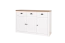 Cassettiera Segnas 02 | Bianco pino e marrone rovere | 88 x 130 x 43 cm | 3 cassetti, 3 ante