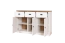 Cassettiera Segnas 02 | Bianco pino e marrone rovere | 88 x 130 x 43 cm | 3 cassetti, 3 ante