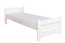 Letto singolo bianco, letto per ospiti di alta qualità, faggio massiccio 118, incl. rete a doghe, superficie di riposo 80 x 200 cm