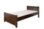 Letto singolo moderno, faggio massiccio 107, color noce, superficie di sdraio 100 x 200 cm, rete a doghe inclusa, comodo letto per ospiti, facile da montare, stabile