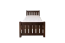 Letto singolo in faggio massiccio 107, incl. rete a doghe, color noce, rete 80 x 200 cm, letto per ospiti moderno, particolarmente robusto e durevole