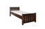Letto singolo in faggio massiccio 107, incl. rete a doghe, color noce, rete 80 x 200 cm, letto per ospiti moderno, particolarmente robusto e durevole