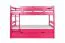 Letto a castello divisibile 90 x 200 cm rosa | Easy Premium Line K17/n | Faggio massello, letto estraibile, pannelli di copertura