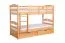 Letto a castello divisibile 90 x 200 cm in faggio massello naturale | 2 cassetti | Design moderno | Sicurezza per bambini | K19/n