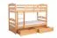 Letto a castello divisibile 90 x 200 cm in faggio massello naturale | 2 cassetti | Design moderno | Sicurezza per bambini | K19/n