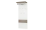 Appendiabiti "Sagone" 03, marrone scuro rovere / bianco - 142 x 50 x 27 cm (h x l x p)