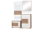 Set ingresso 4 pezzi Manase | Rovere marrone e bianco lucido | Design moderno | Laccatura UV