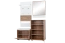 Set ingresso 4 pezzi Manase | Rovere marrone e bianco lucido | Design moderno | Laccatura UV