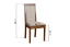 Sedia da pranzo Oideum rovere | Rivestimento beige | Cuscino schiuma T-25 | Faggio massiccio | Comfort elevato
