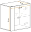 Pensile soggiorno con LED | Rovere Wotan | 60 x 60 x 30 cm | Apertura push-to-open
