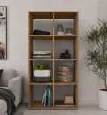 Scaffale "Vinklo" 2, color rovere Appalachian, 6 scomparti, 72 x 30 x 142,4 cm