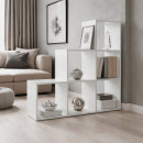 Scaffale / Divisorio "Pyon" 6, color ninfea alba, 6 ripiani, 105,5 x 29,2 x 104,7 cm 